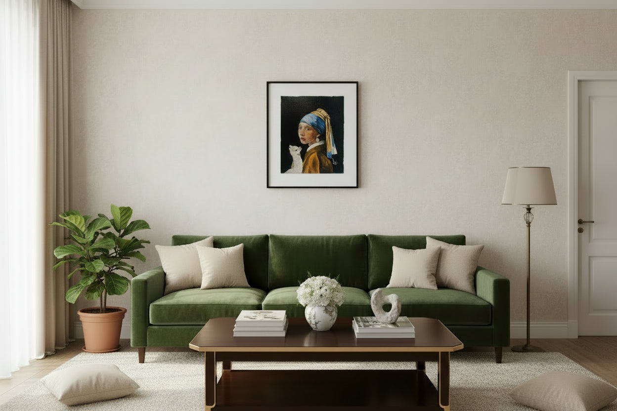 Girl With The Alpaca Felted Portrait